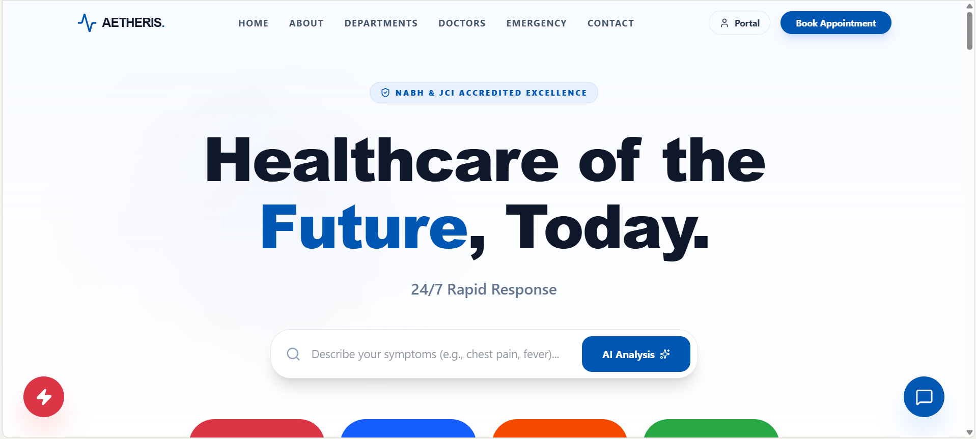 Screenshot of Hospital CMS